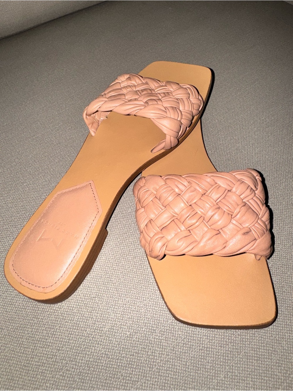 Marc Fisher Braided Slide Sandals in Blush